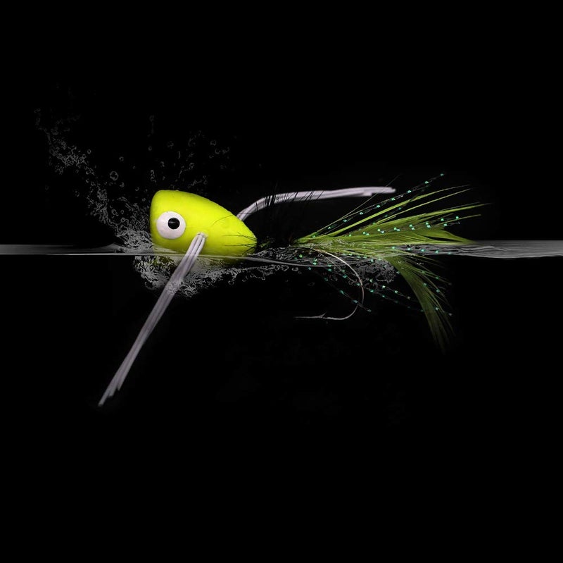 XFISHMAN Fly Fishing Poppers Lures for Bass Panfish Flies Topwater Popper for Crappie Bluegill Kit (3 Kinds of Size Popper Flies Kit 24 pk with Fly Box) - Image 5